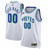 Men's Minnesota Timberwolves Active Player Custom White 2023-24 Classic Edition Stitched Jersey,baseball caps,new era cap wholesale,wholesale hats